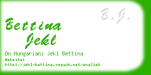 bettina jekl business card